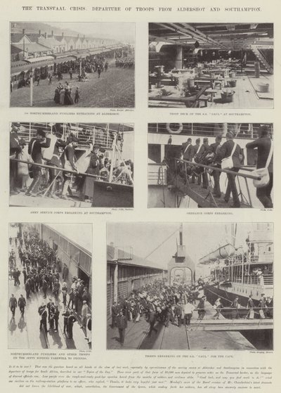 Transvaalská krize, odchod vojsk z Aldershotu a Southamptonu od English Photographer