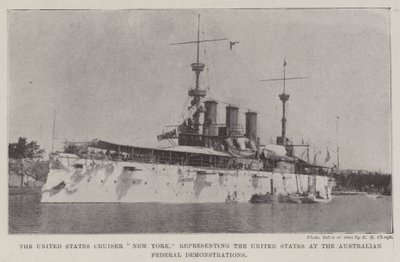 United States Cruiser New York, zastupující Spojené státy na australských federálních demonstracích od English Photographer