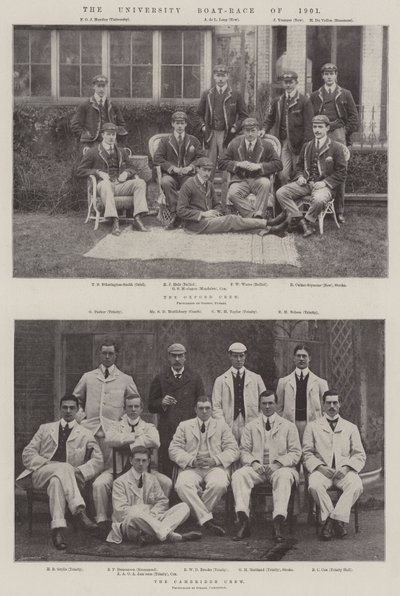 Univerzitní závod člunů z roku 1901 od English Photographer
