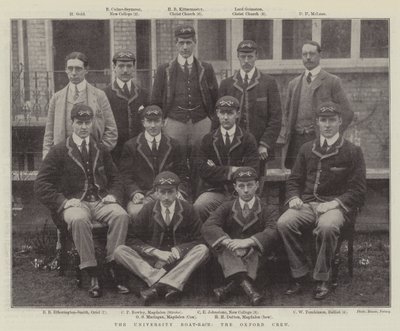 University Boat-Race, Oxford Crew od English Photographer