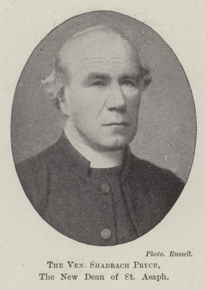 Ctihodný Shadrach Pryce, nový děkan svatého Asafa od English Photographer