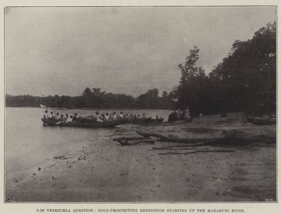 Venezuela Question, Gold-Prospecting Expedition starting the Mazaruni River od English Photographer