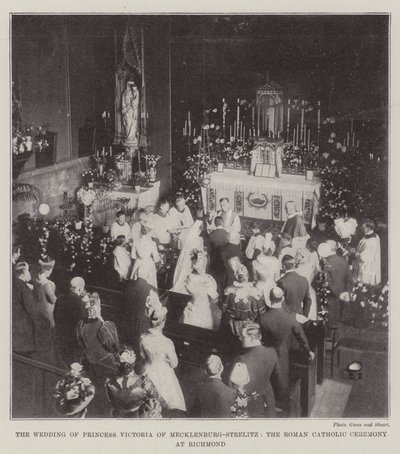 Svatba princezny Viktorie z Mecklenburg-Strelitz, římskokatolický obřad v Richmondu od English Photographer