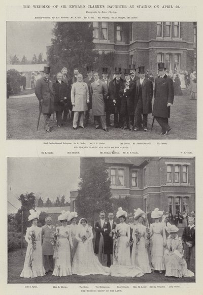 Svatba dcery sira Edwarda Clarkese ve Staines dne 22. dubna od English Photographer