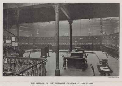 Interiér telefonní ústředny v Lime Street od English Photographer