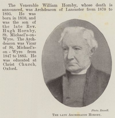 Zesnulý arciděkan Hornby od English Photographer