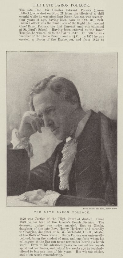 Zesnulý baron Pollock od English Photographer