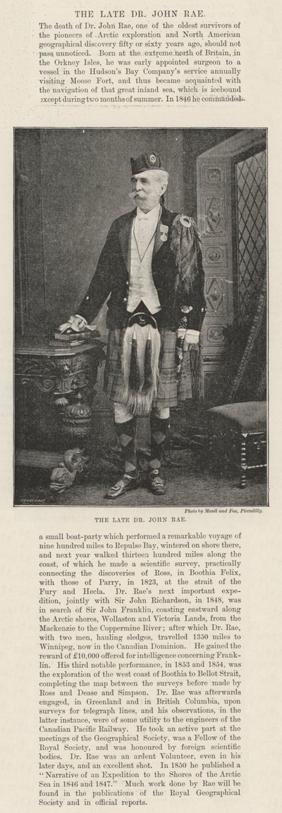 Zesnulý doktor John Rae od English Photographer