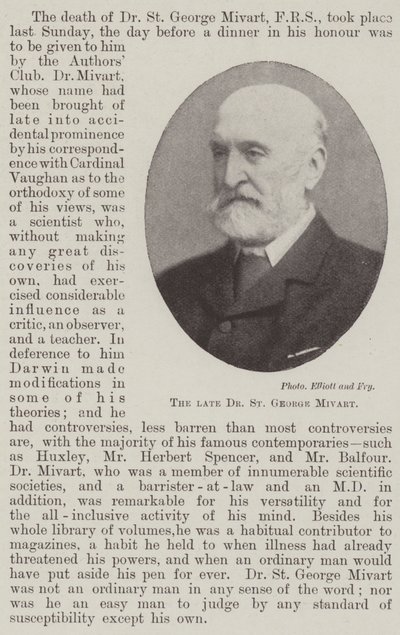 Zesnulý doktor St George Mivart od English Photographer