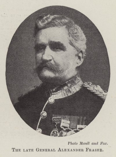 Zesnulý generál Alexander Fraser od English Photographer