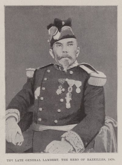Zesnulý generál Lambert, hrdina Bazeilles, 1870 od English Photographer