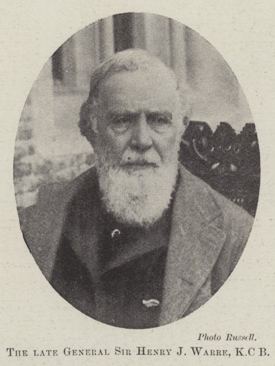 Zesnulý generál Sir Henry J Warre, KCB od English Photographer