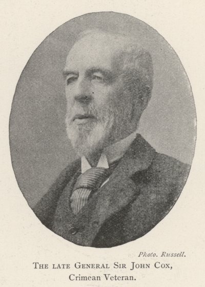 Zesnulý generál Sir John Cox, krymský veterán od English Photographer