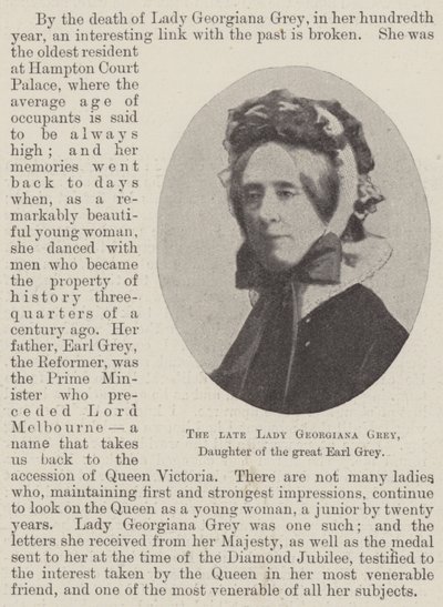Zesnulá lady Georgiana Greyová, dcera velkého Earla Graye od English Photographer
