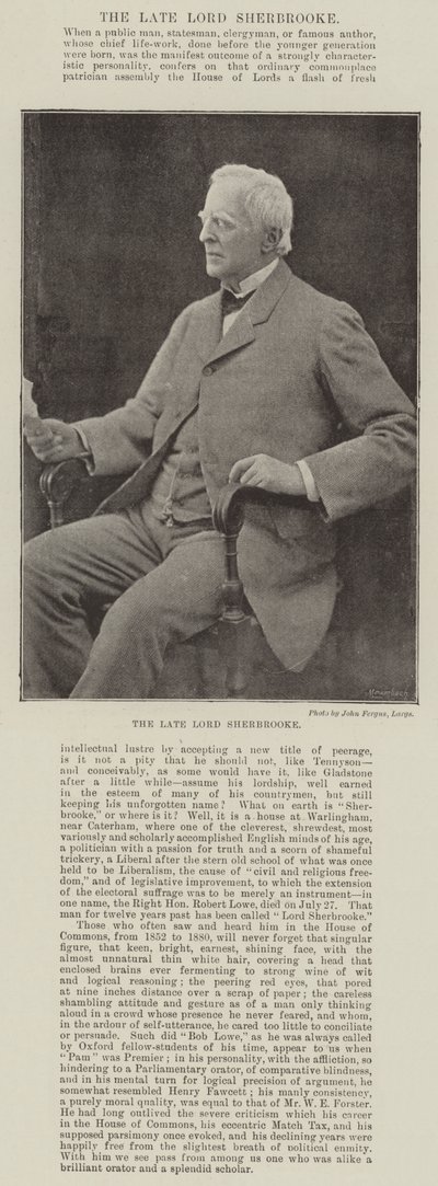 Zesnulý lord Sherbrooke od English Photographer