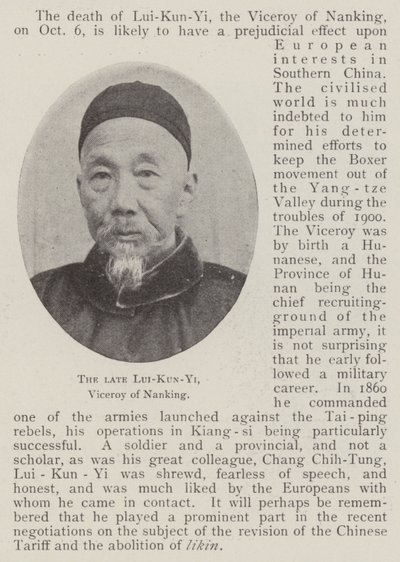 pozdní l UI-kun-Y i, místokrál Nankingu od English Photographer