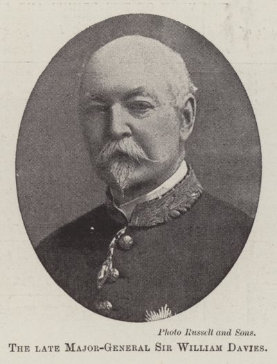 Zesnulý generálmajor Sir William Davies od English Photographer