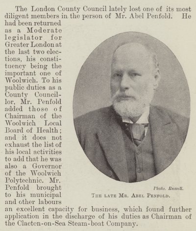 Zesnulý pan Abel Penfold od English Photographer
