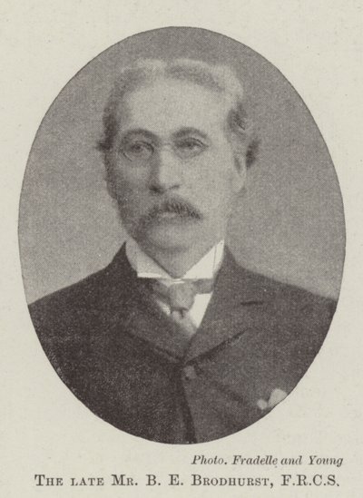 Zesnulý pan B E Brodhurst, FRCS od English Photographer