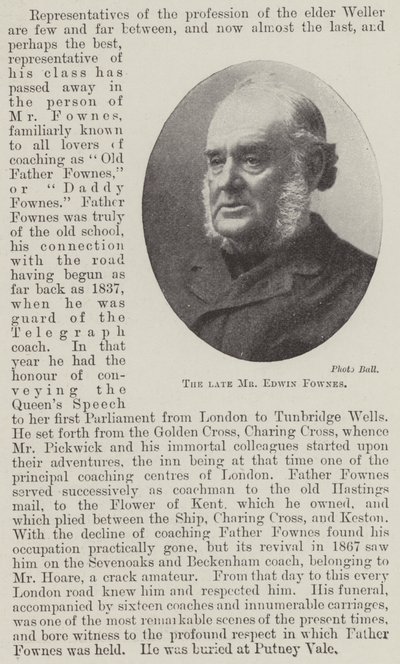 Zesnulý pan Edwin Fownes od English Photographer