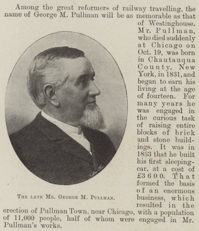 Zesnulý pan George M Pullman od English Photographer
