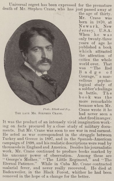 Zesnulý pan Stephen Crane od English Photographer