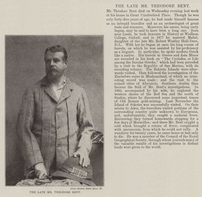 Zesnulý pan Theodore Bent od English Photographer