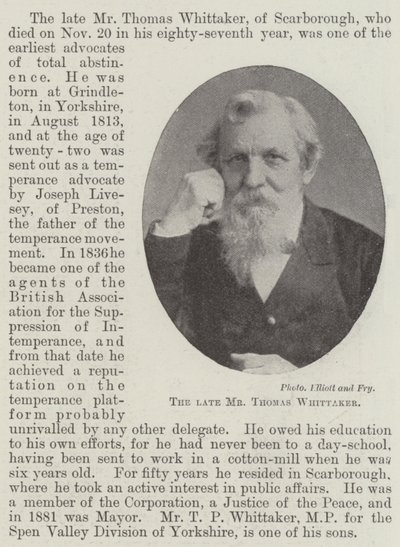 Zesnulý pan Thomas Whittaker od English Photographer