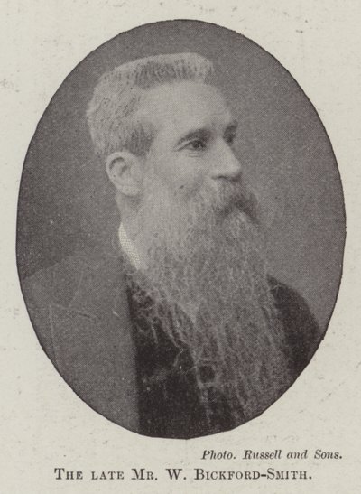 Zesnulý pan W Bickford-Smith od English Photographer