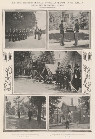Zesnulý prezident McKinley, scény v Milburn House, Buffalo, během nemoci prezidentů od English Photographer