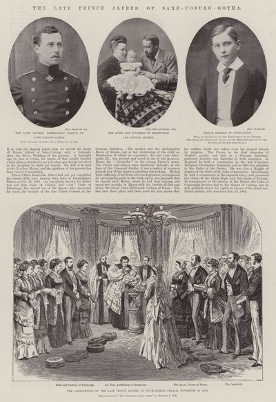 Zesnulý princ Alfred Saxe-Coburg-Gotha od English Photographer