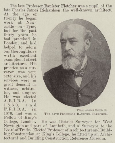 Zesnulý profesor Banister Fletcher od English Photographer