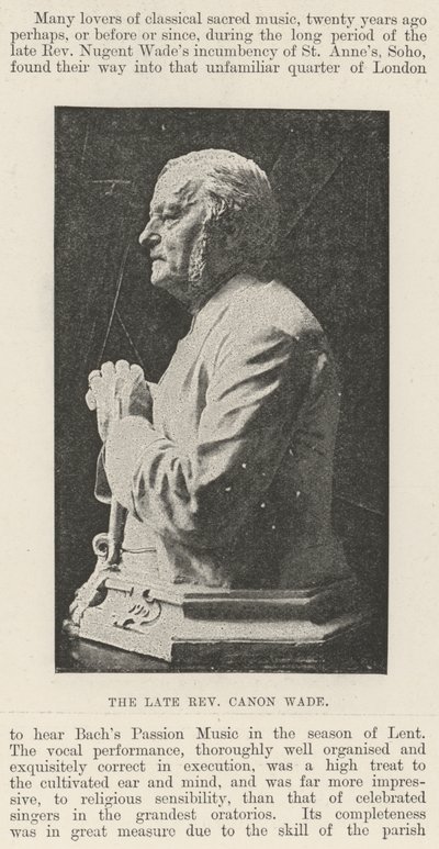 Zesnulý reverend Canon Wade od English Photographer