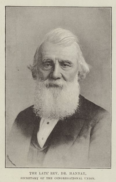 Zesnulý reverend Dr Hannay, tajemník Kongregační unie od English Photographer