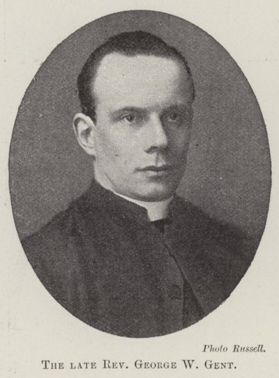 Zesnulý reverend George W Gent od English Photographer