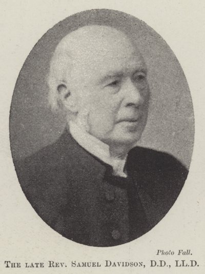 Zesnulý reverend Samuel Davidson, DD, LLD od English Photographer