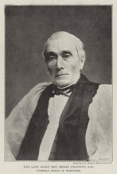 Zesnulý pravý reverend Henry Philpott, DD, dříve biskup z Worcesteru od English Photographer