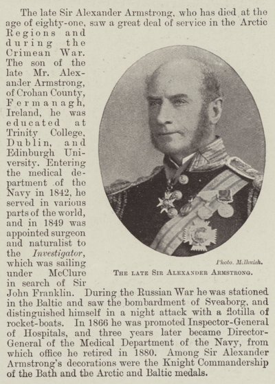 Zesnulý sir Alexander Armstrong od English Photographer