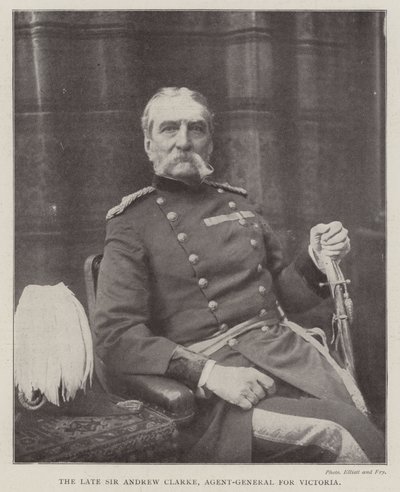 Zesnulý sir Andrew Clarke, generální agent Victorie od English Photographer