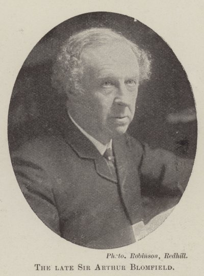 Zesnulý sir Arthur Blomfield od English Photographer