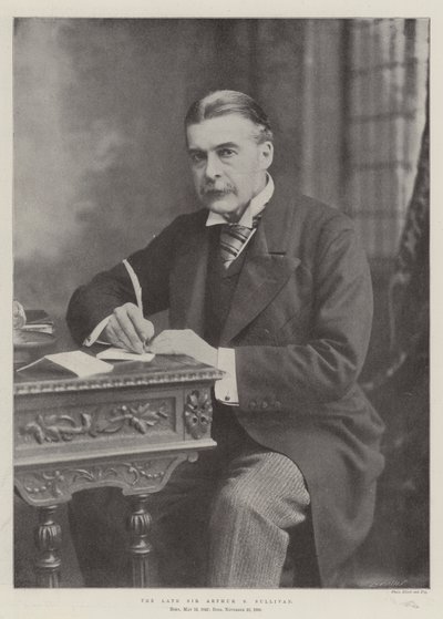 Zesnulý sir Arthur S Sullivan od English Photographer