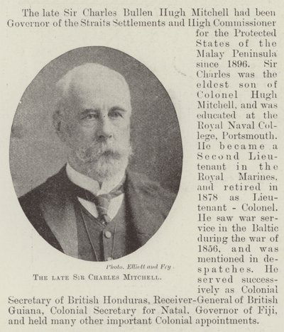 Zesnulý sir Charles Mitchell od English Photographer