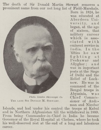 Zesnulý sir Donald M Stewart od English Photographer
