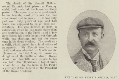 Zesnulý sir Everett Millais, Baronet od English Photographer