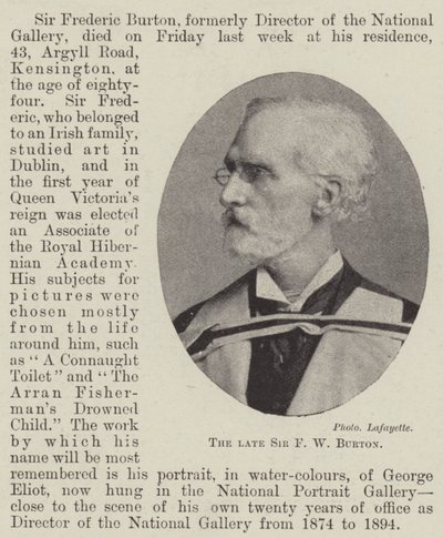 Zesnulý Sir FW Burton od English Photographer