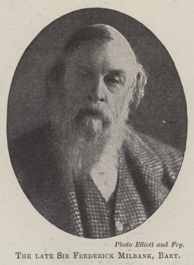 Zesnulý sir Frederick Milbank, Baronet od English Photographer