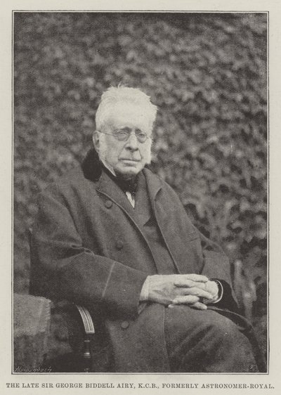 Zesnulý Sir George Biddell Airy, KCB, dříve Astronomer-Royal od English Photographer