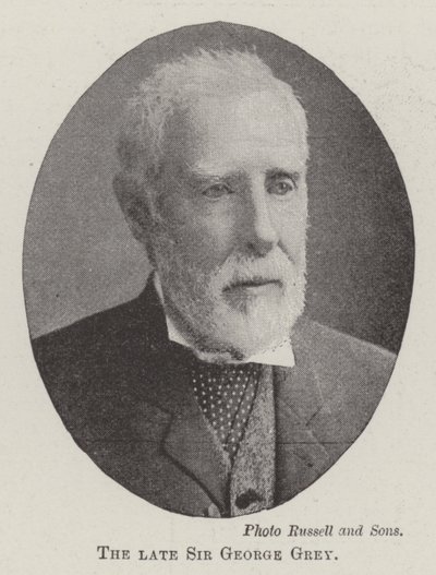 Zesnulý sir George Gray od English Photographer