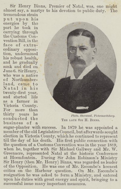 Zesnulý sir H Binns od English Photographer