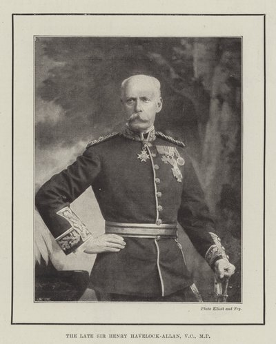 Zesnulý sir Henry Havelock-Allan, VC, MP od English Photographer